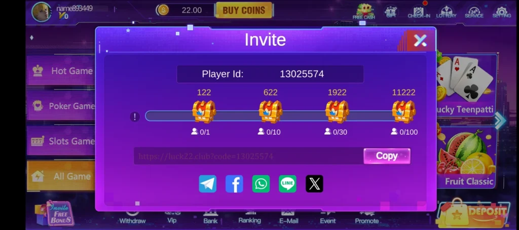 Luck22 Game